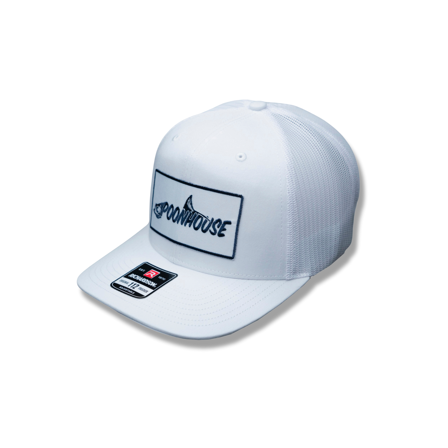White Curved Bill Richardson with White Logo Patch