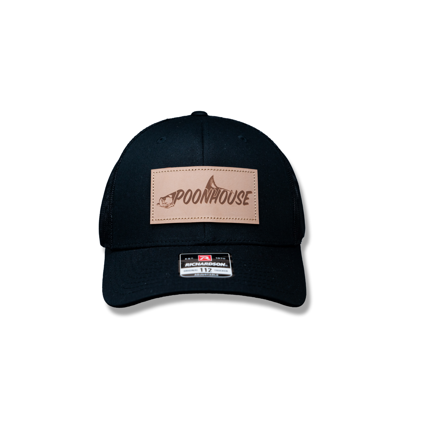 Black Curved Bill Richardson with Leather Patch