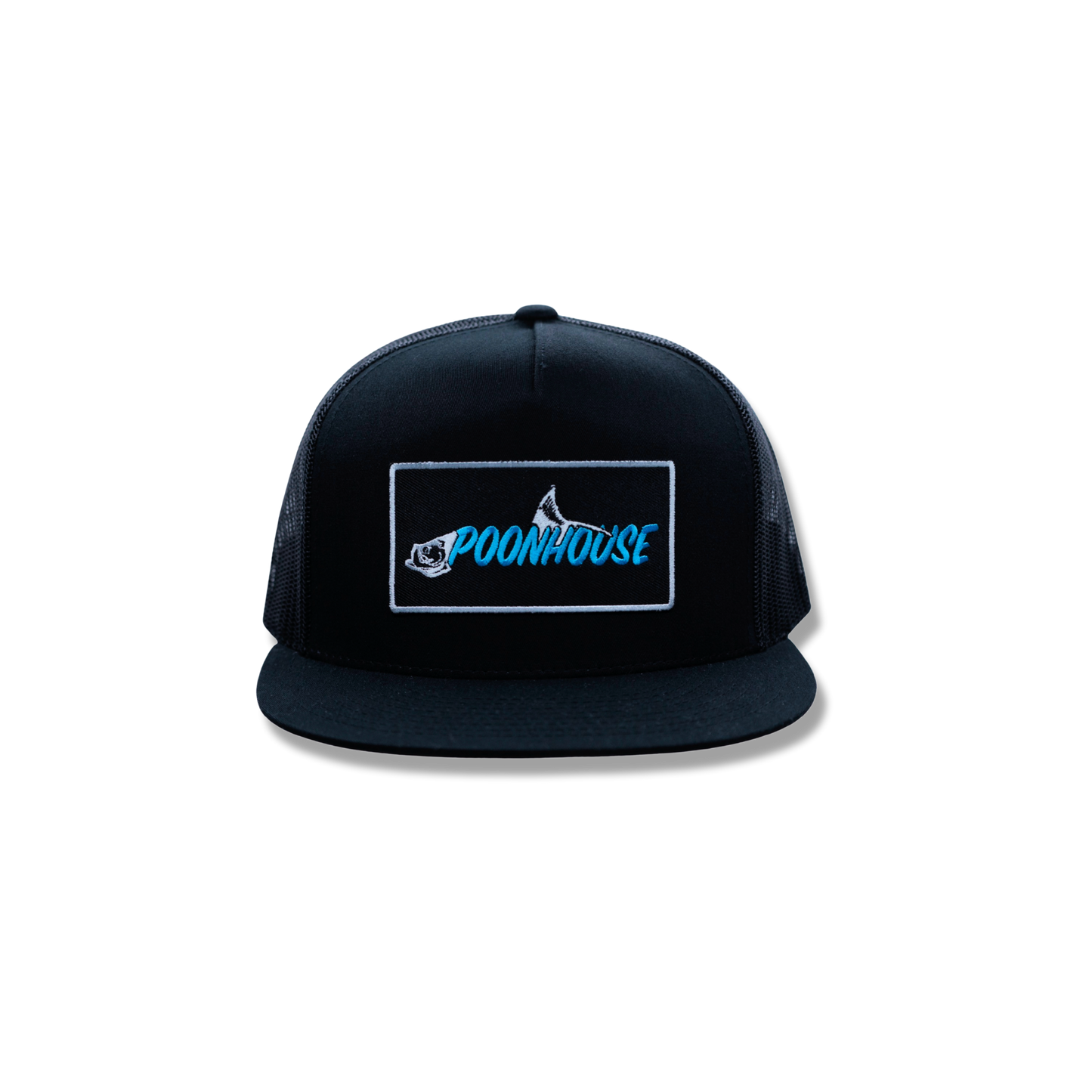 Black Yupoong Flat Bill with Signature Logo Patch
