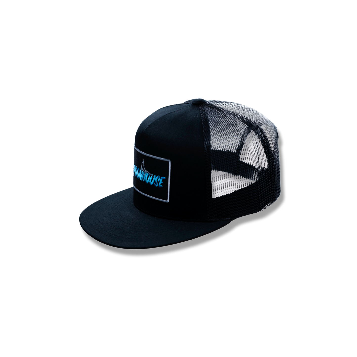 Black Yupoong Flat Bill with Signature Logo Patch