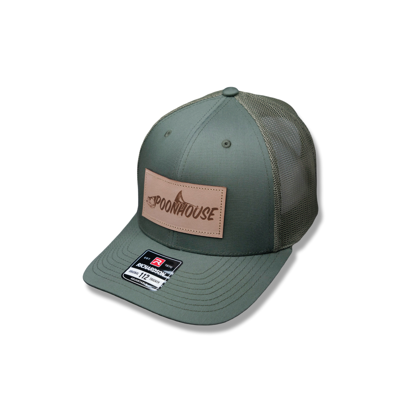 Loden Green Curved Bill Richardson Leather Patch