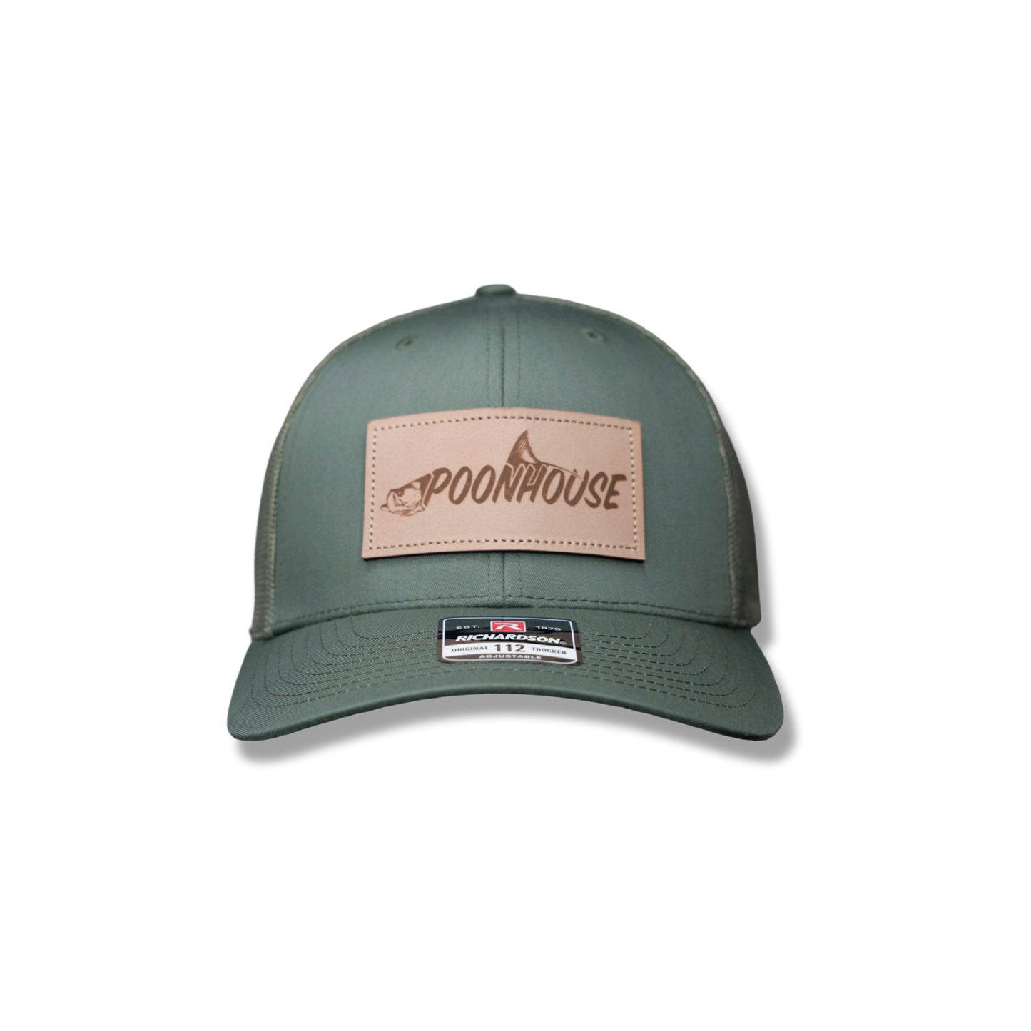 Loden Green Curved Bill Richardson Leather Patch