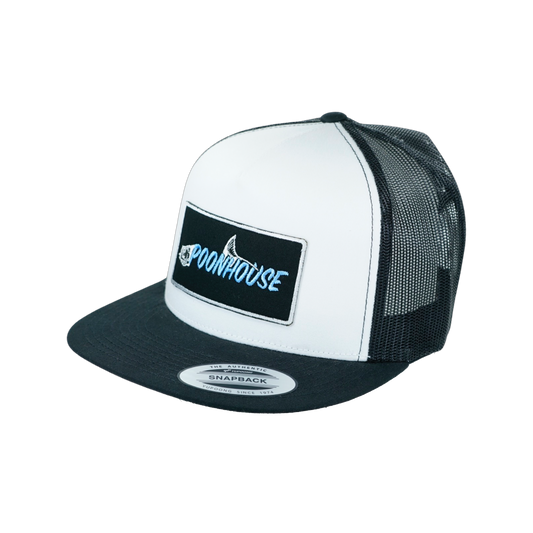 White & Black With Signature Blue Patch