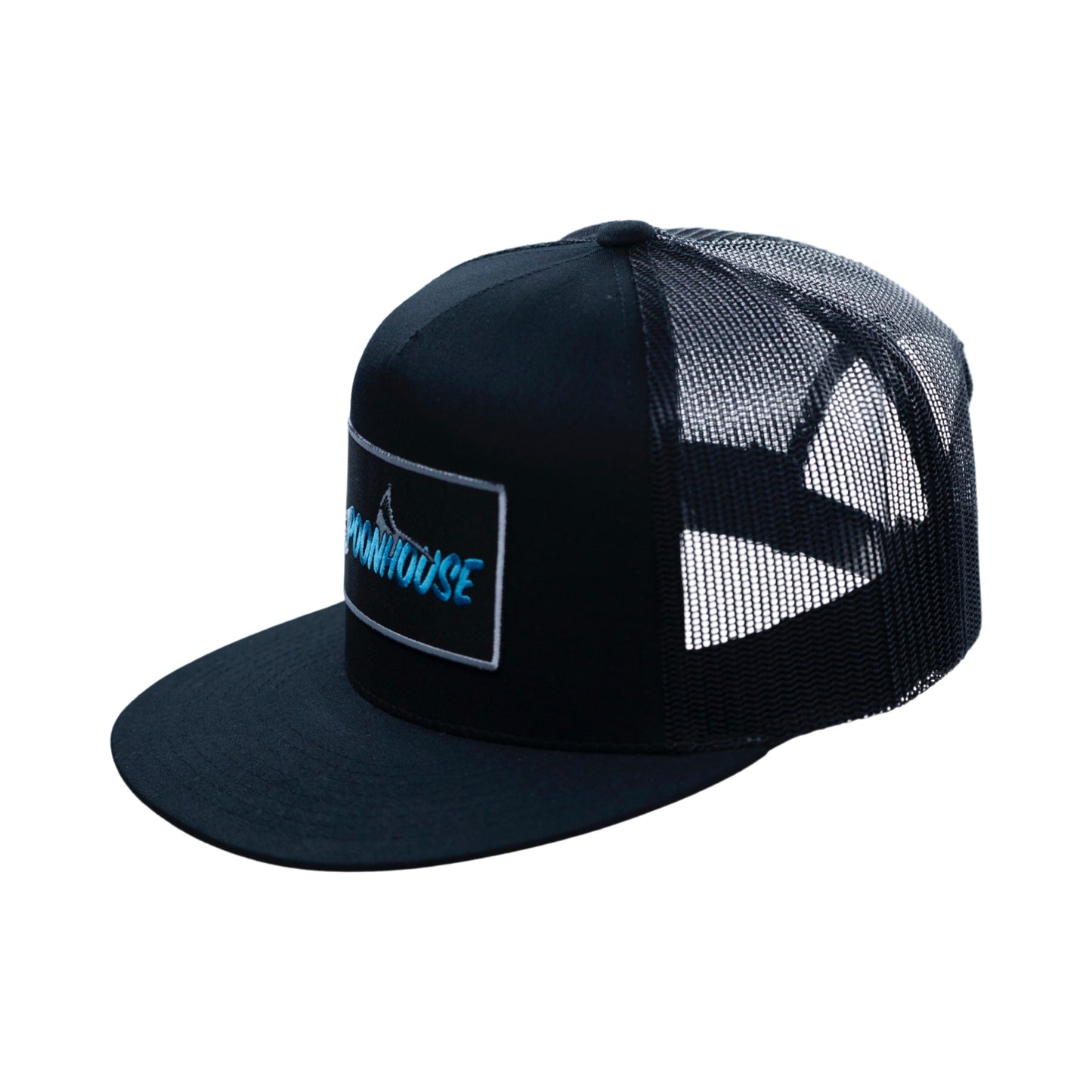 Black With Blue Yupoong Snapback Flat Bill