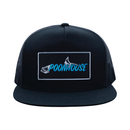 Black With Blue Yupoong Snapback Flat Bill