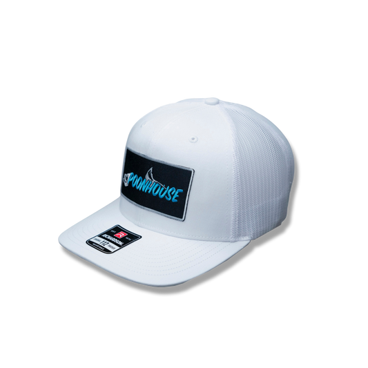 White Curved Bill Richardson with Signature Logo Patch
