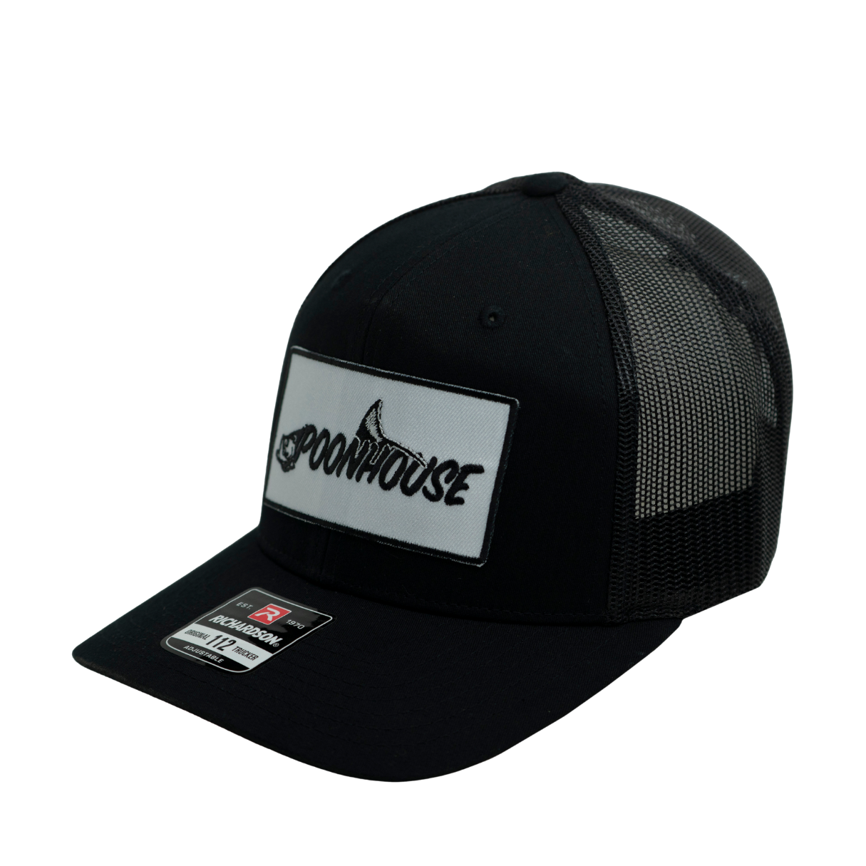 NEW Black Curved Bill Richardson with White Patch