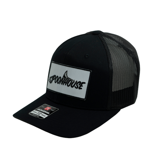 NEW Black Curved Bill Richardson with White Patch