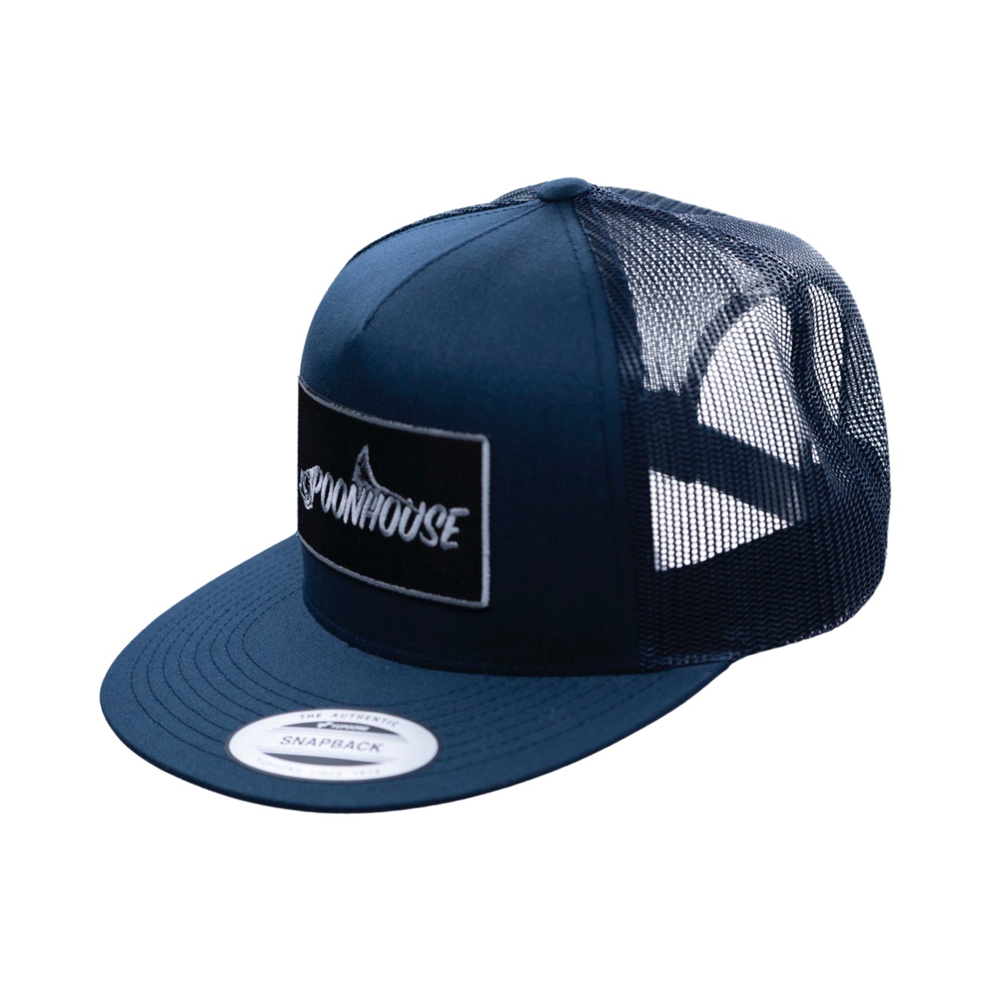 Navy & Black Patch Yupoong Snapback Flat Bill