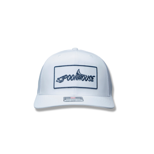 White Curved Bill Richardson with White Logo Patch