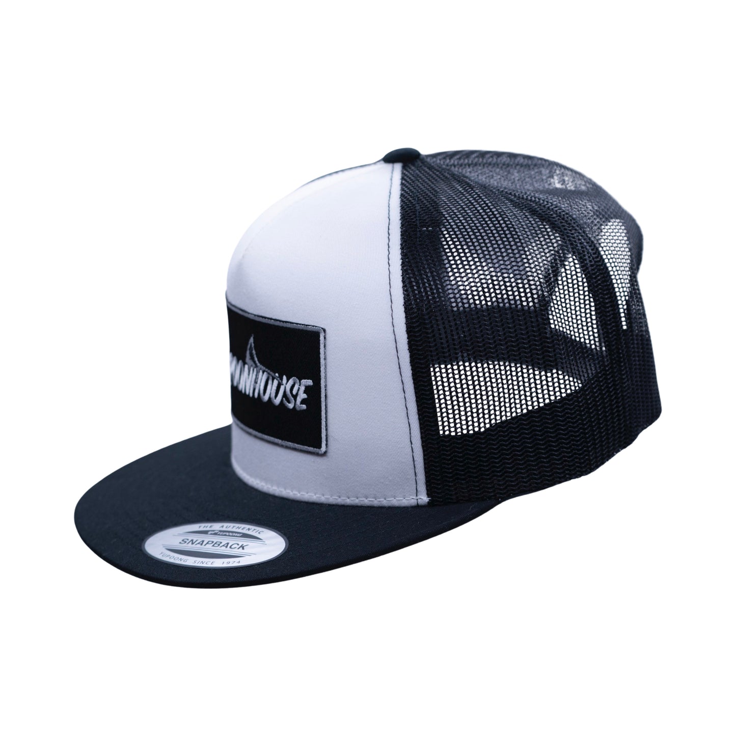 Black & White Yupoong Snapback Flat Bill