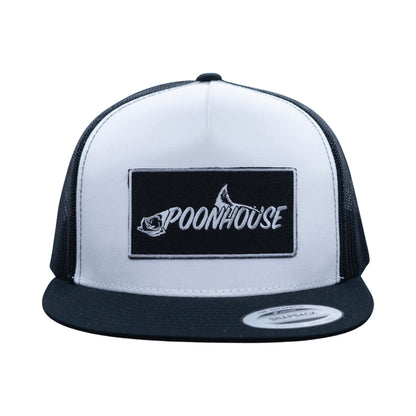 Black & White Yupoong Snapback Flat Bill