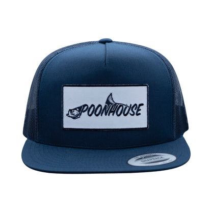 Navy & White Patch Yupoong Snapback Flat Bill