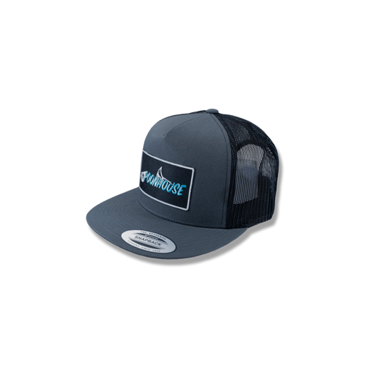 Charcoal & Black Yupoong Flat Bill with Signature Logo Patch