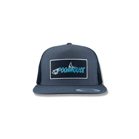 Charcoal & Black Yupoong Flat Bill with Signature Logo Patch