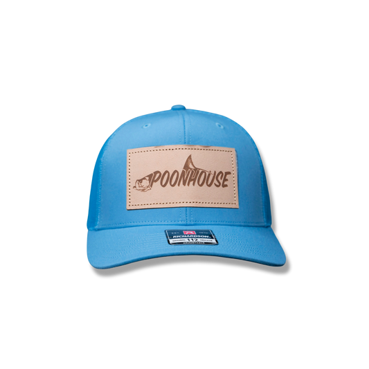 Columbia Blue Curved Bill Richardson with Leather Logo Patch