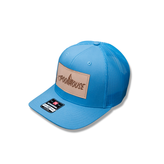 Columbia Blue Curved Bill Richardson with Leather Logo Patch
