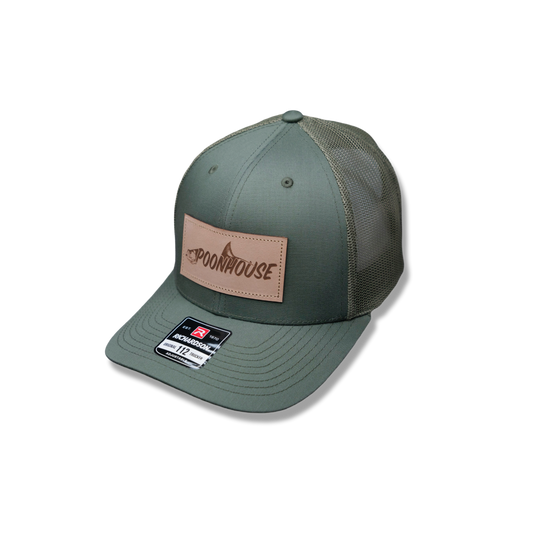 Loden Green Curved Bill Richardson Leather Patch