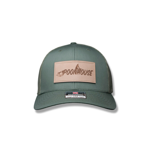 Loden Green Curved Bill Richardson Leather Patch