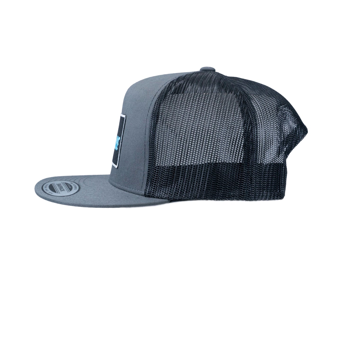 Charcoal & Blue Yupoong Snapback Flat bill