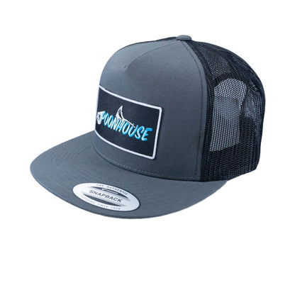 Charcoal & Blue Yupoong Snapback Flat bill