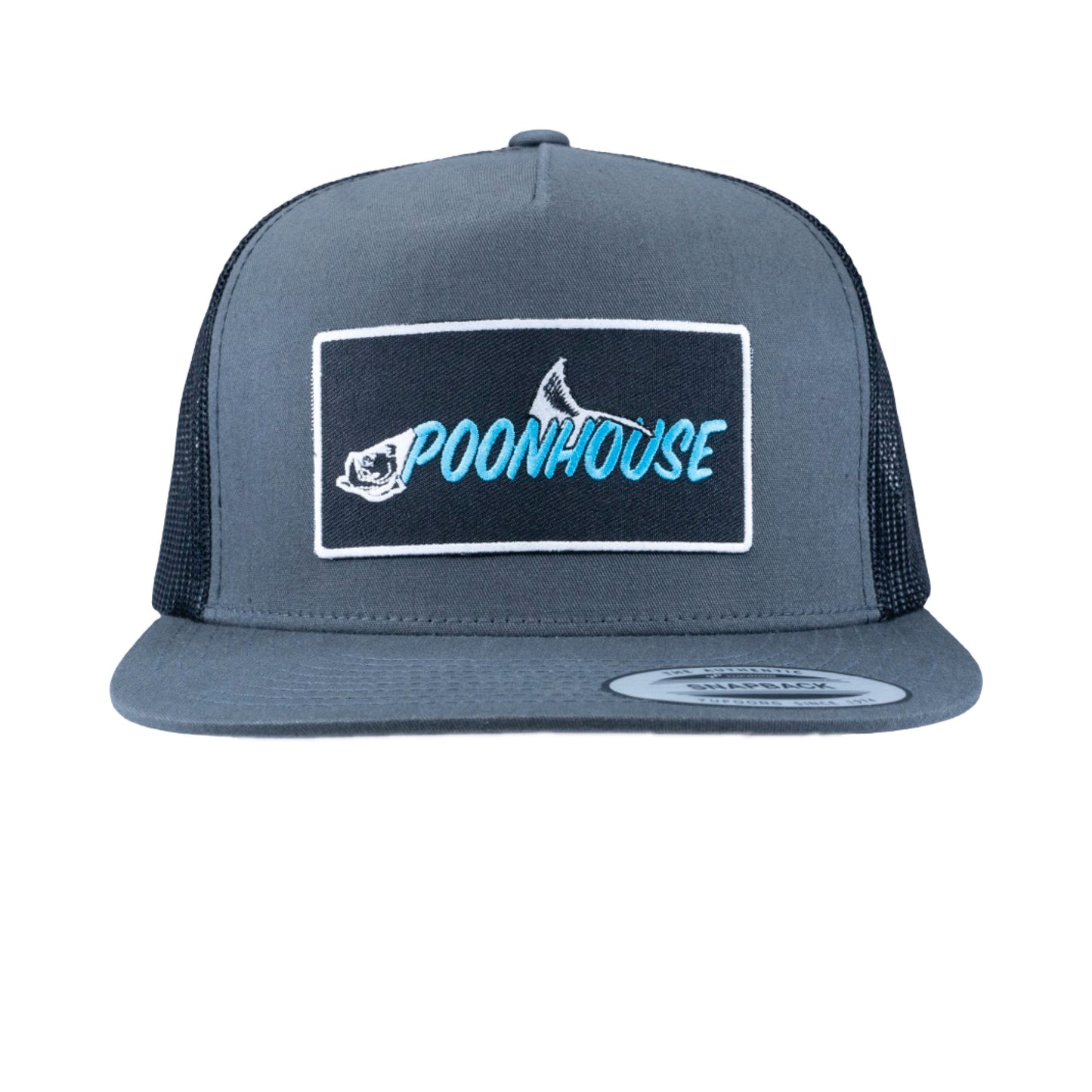 Charcoal & Blue Yupoong Snapback Flat bill