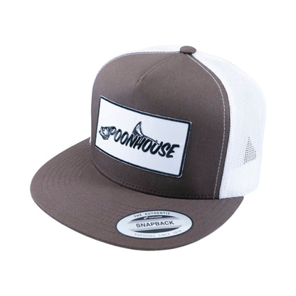 Brown & White Patch Yupoong Snapback Flat Bill