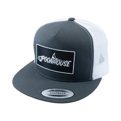 Charcoal & Black Patch Yupoong Snapback Flat Bill