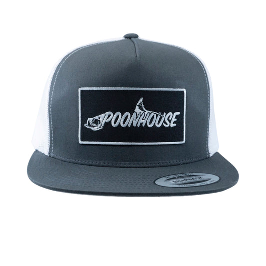 Charcoal & Black Patch Yupoong Snapback Flat Bill