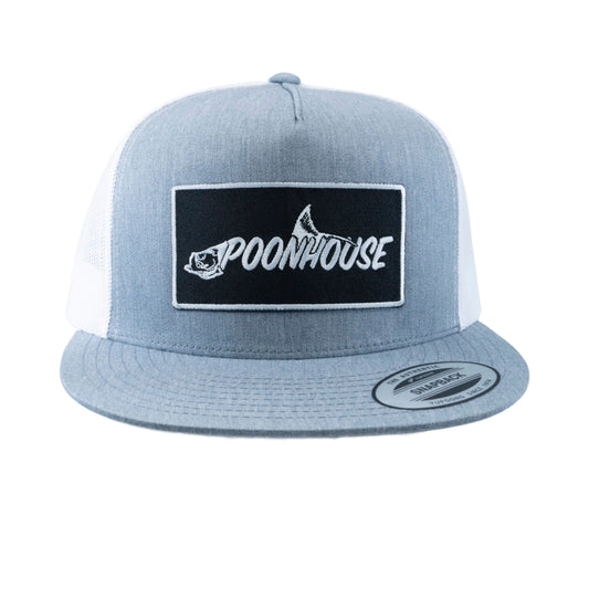 Grey & Black Patch Yupoong Snapback Flat Bill