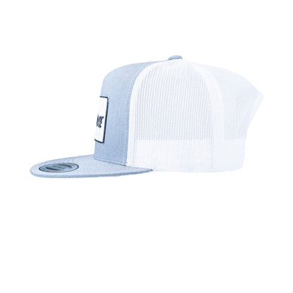 Grey & White Patch Yupoong Snapback Flat Bill