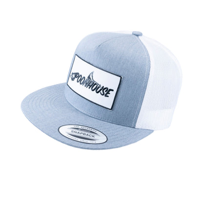 Grey & White Patch Yupoong Snapback Flat Bill