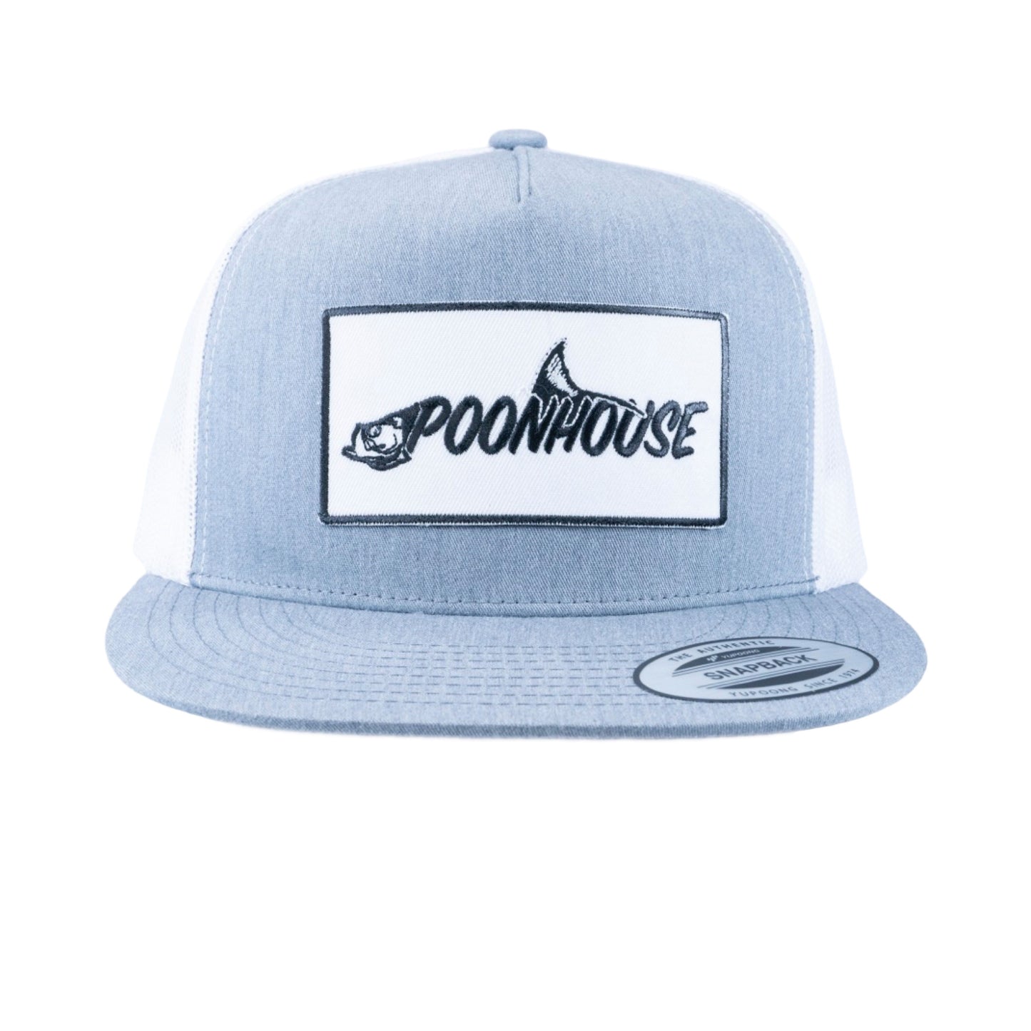 Grey & White Patch Yupoong Snapback Flat Bill